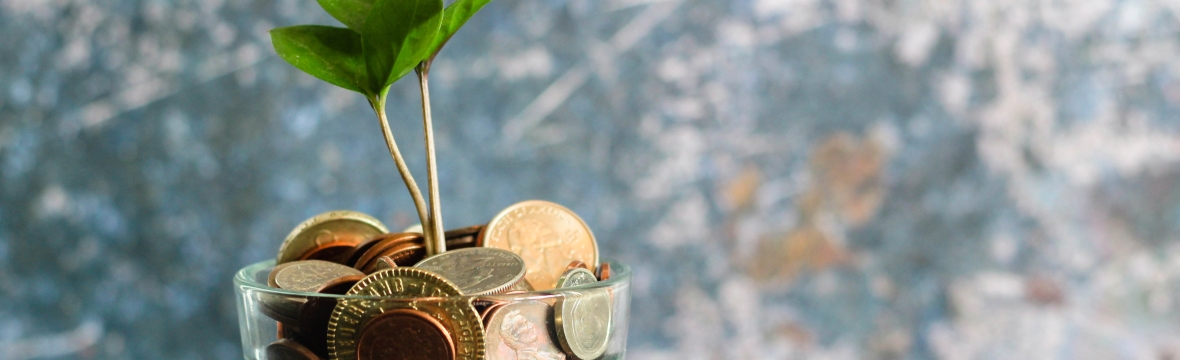 coins in a vase